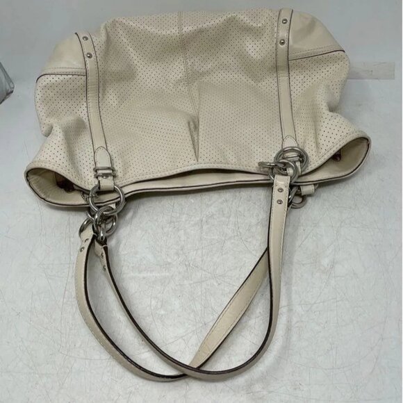 (SOLD) COACH IVORY LEATHER SATCHEL Shoulder BAG - Picture 2 of 7